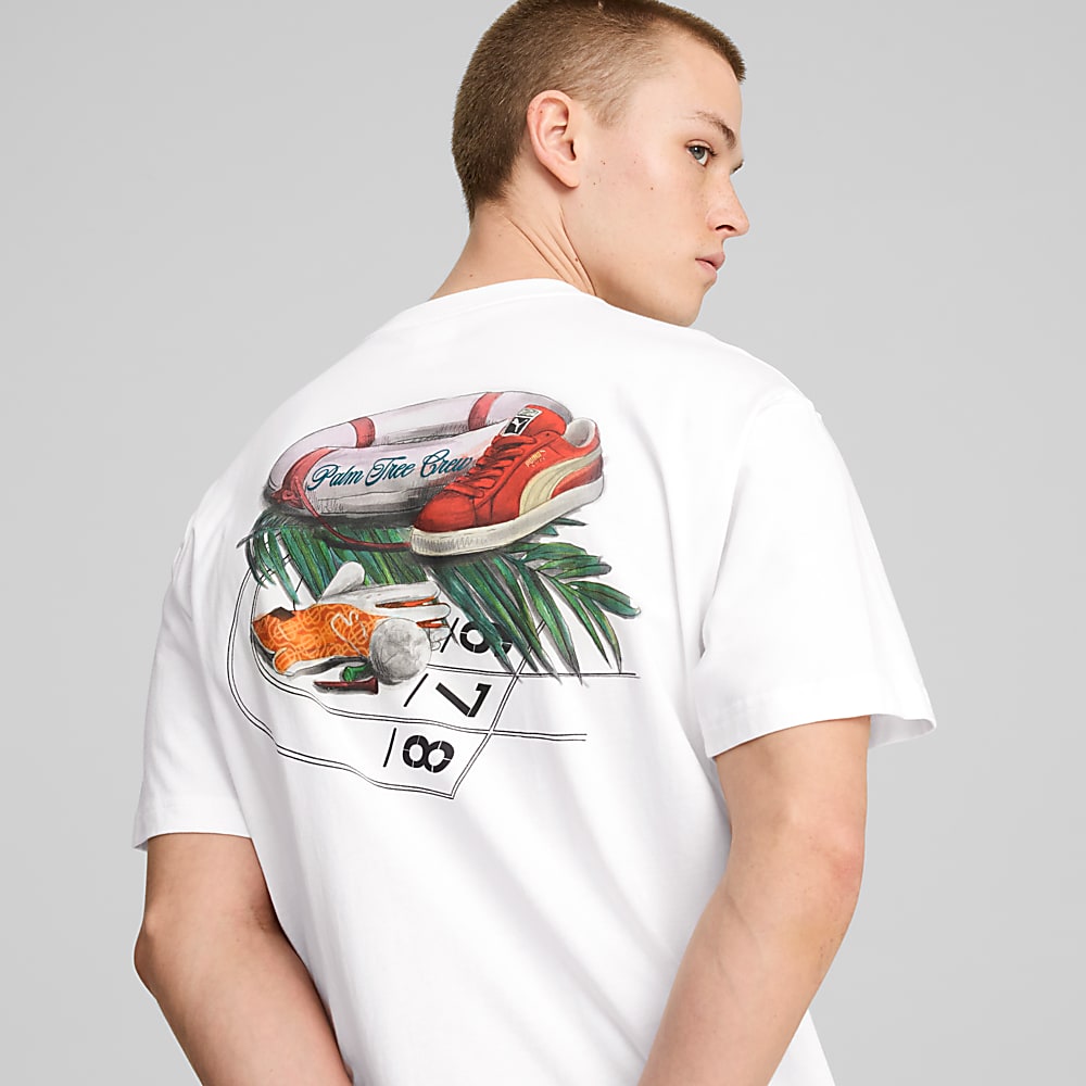 PUMA x PALM TREE CREW Erkek Grafik Ti ort Beyaz Puma Sku 627439 02 PUMA Turkiye Resmi Al veri Sitesi