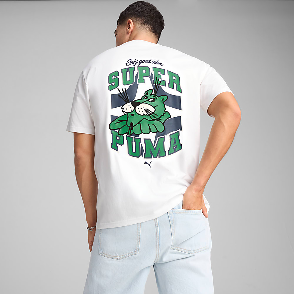 Görüntü Puma Super PUMA GRAPHICS Erkek Geniş Kesim Tişört #2