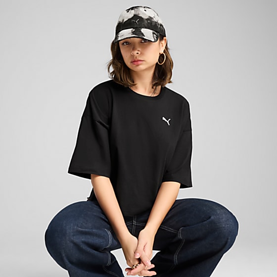 Görüntü Puma WARDROBE ESS Kadın Oversize Kısa Tişört