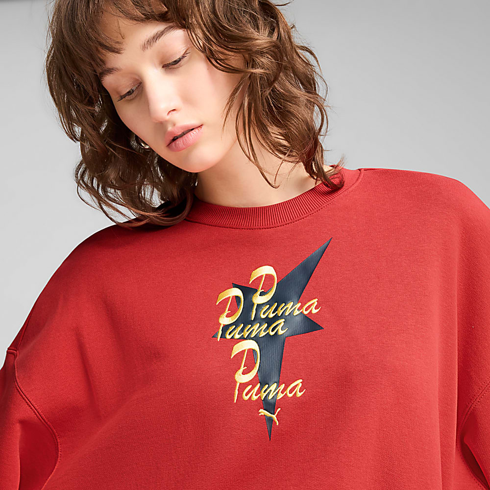 Görüntü Puma ROAD TO UNITY Kadın Geniş Kesim Bisiklet Yaka SWEATSHIRT #2