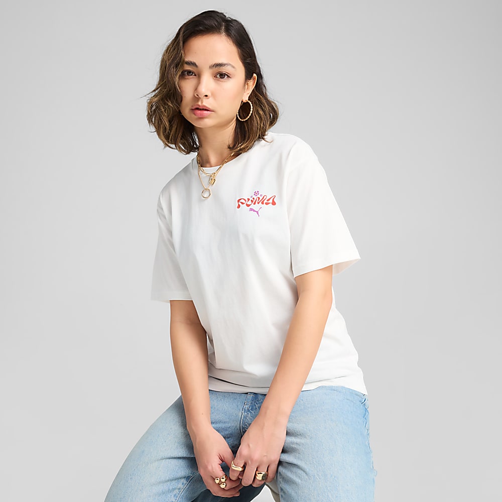 Görüntü Puma ESS FLORAL PACK Kadın Geniş Kesim Tişört #1