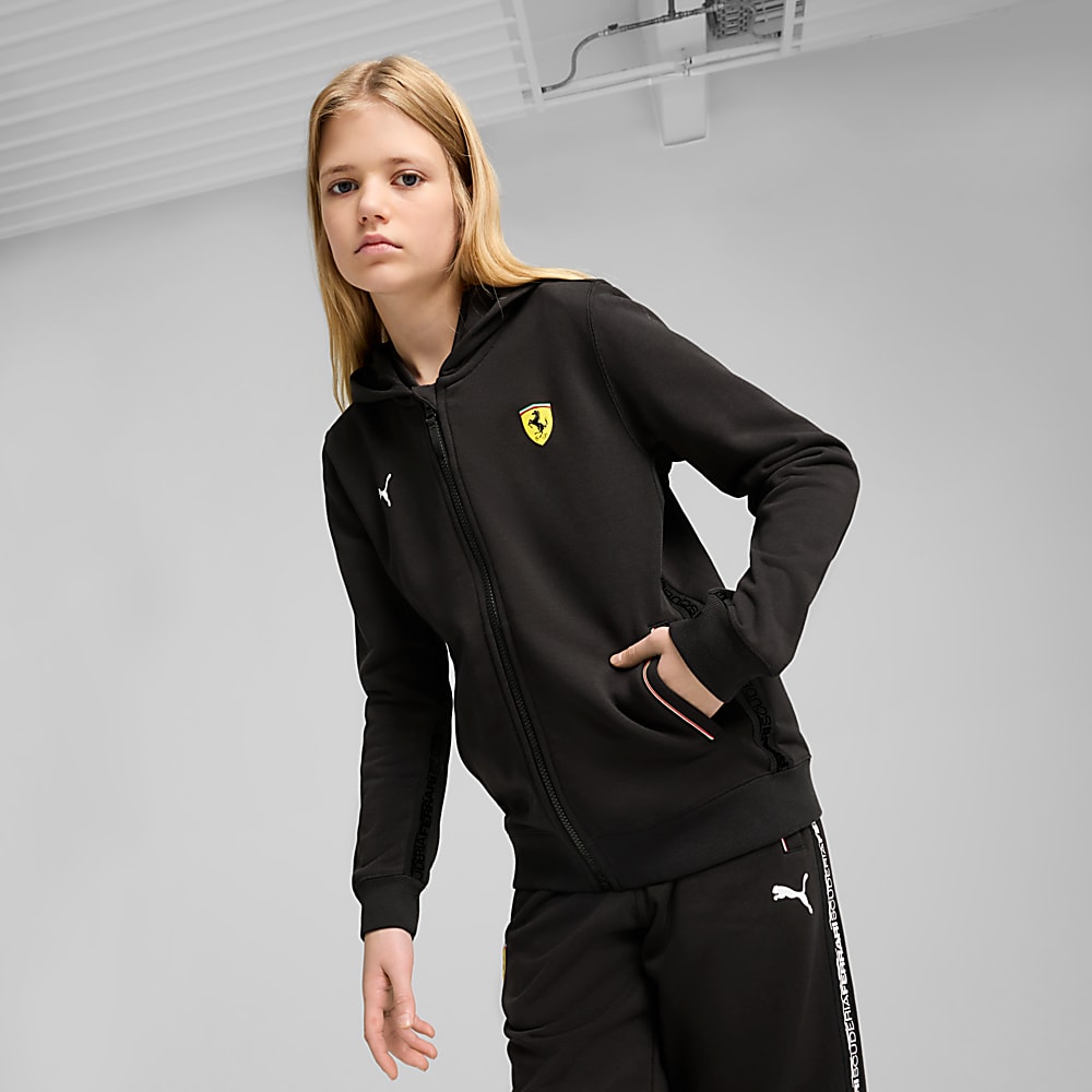 Görüntü Puma SCUDERIA FERRARI Race Genç Kapüşonlu Ceket #1