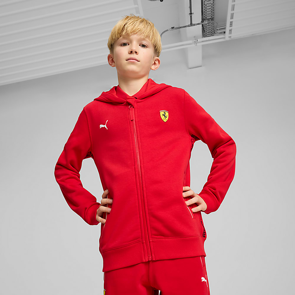 Görüntü Puma SCUDERIA FERRARI Race Genç Kapüşonlu Ceket #1