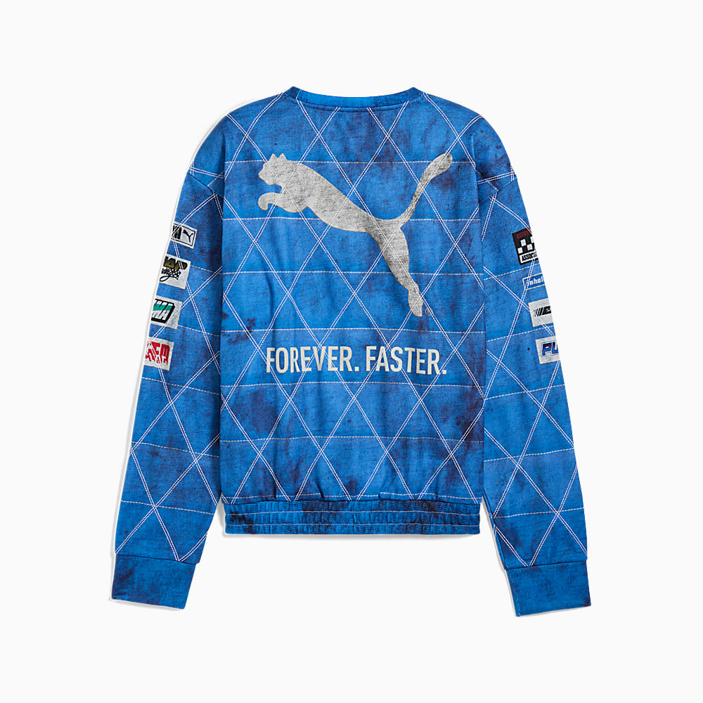 A AP ROCKY Quilt Sweatshirt Mavi Puma Sku 631125 01 PUMA Turkiye Resmi Al veri Sitesi