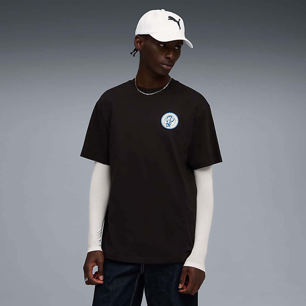 Görüntü Puma Wardrobe ESSENTIALS Sports Legacy Erkek Geniş Kesim Tişört #1