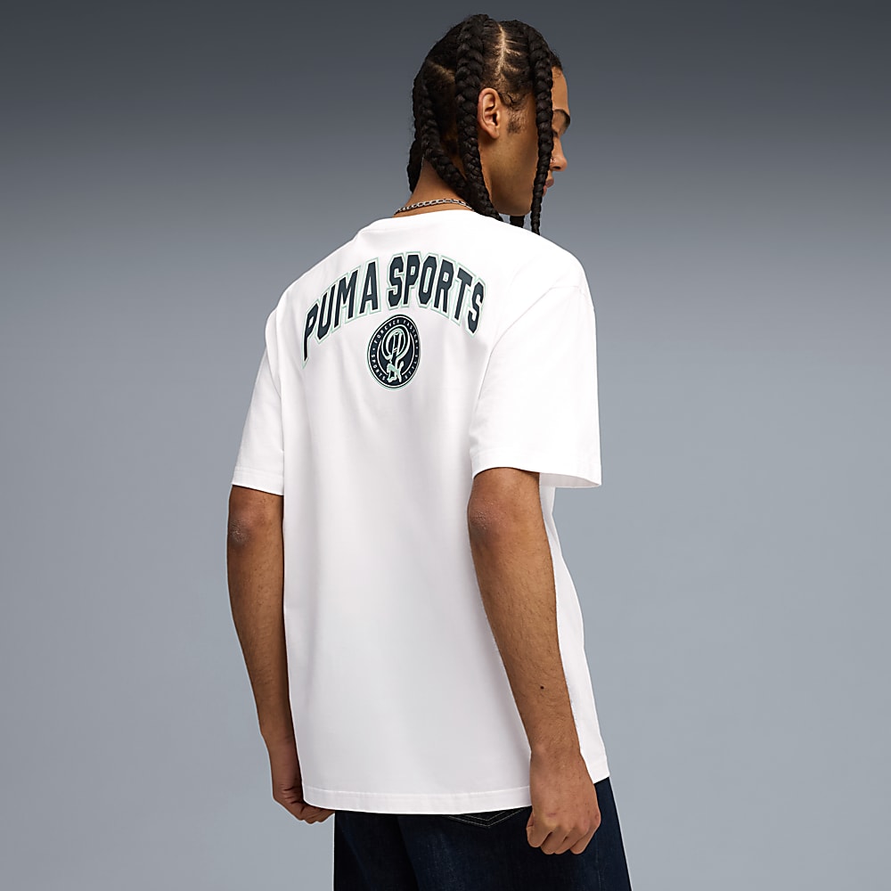 Görüntü Puma Wardrobe ESSENTIALS Sports Legacy Erkek Geniş Kesim Tişört #2