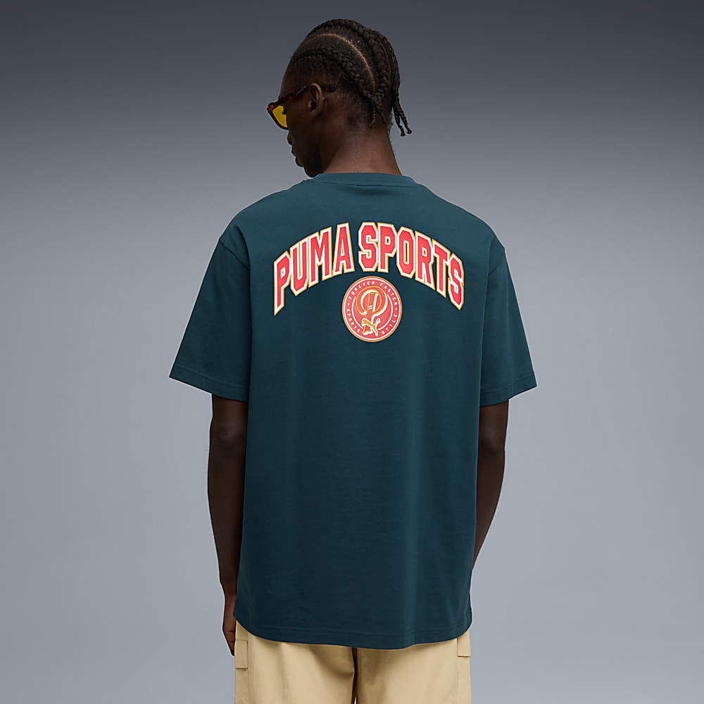 Görüntü Puma Wardrobe ESSENTIALS Sports Legacy Erkek Geniş Kesim Tişört #2