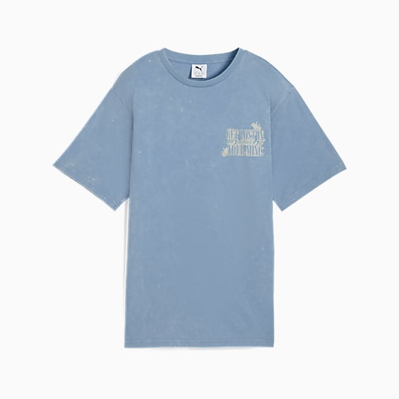 Женская футболка Puma GRAPHIC PARADISE MINDSET Washed Geniş Kesim
