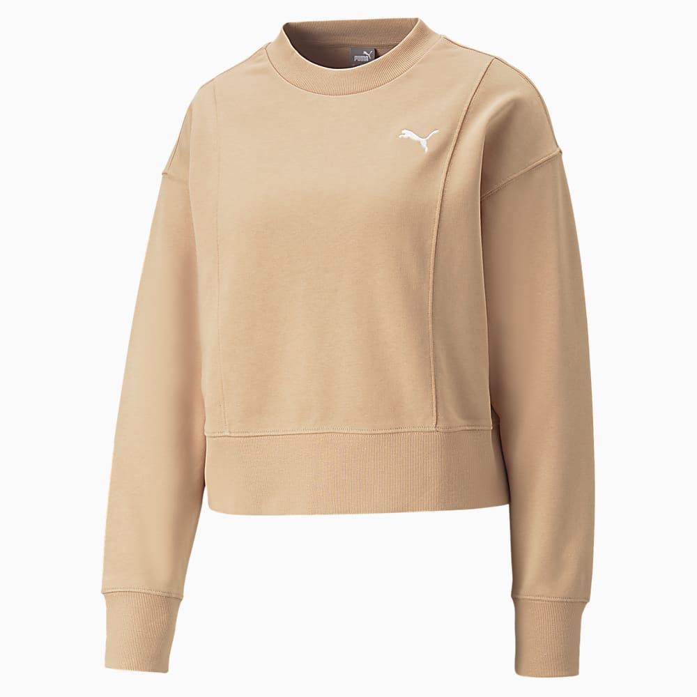 HER Crew Neck Sweatshirt Women Bej Puma Sku 673109 89 PUMA Turkiye Resmi Al veri Sitesi