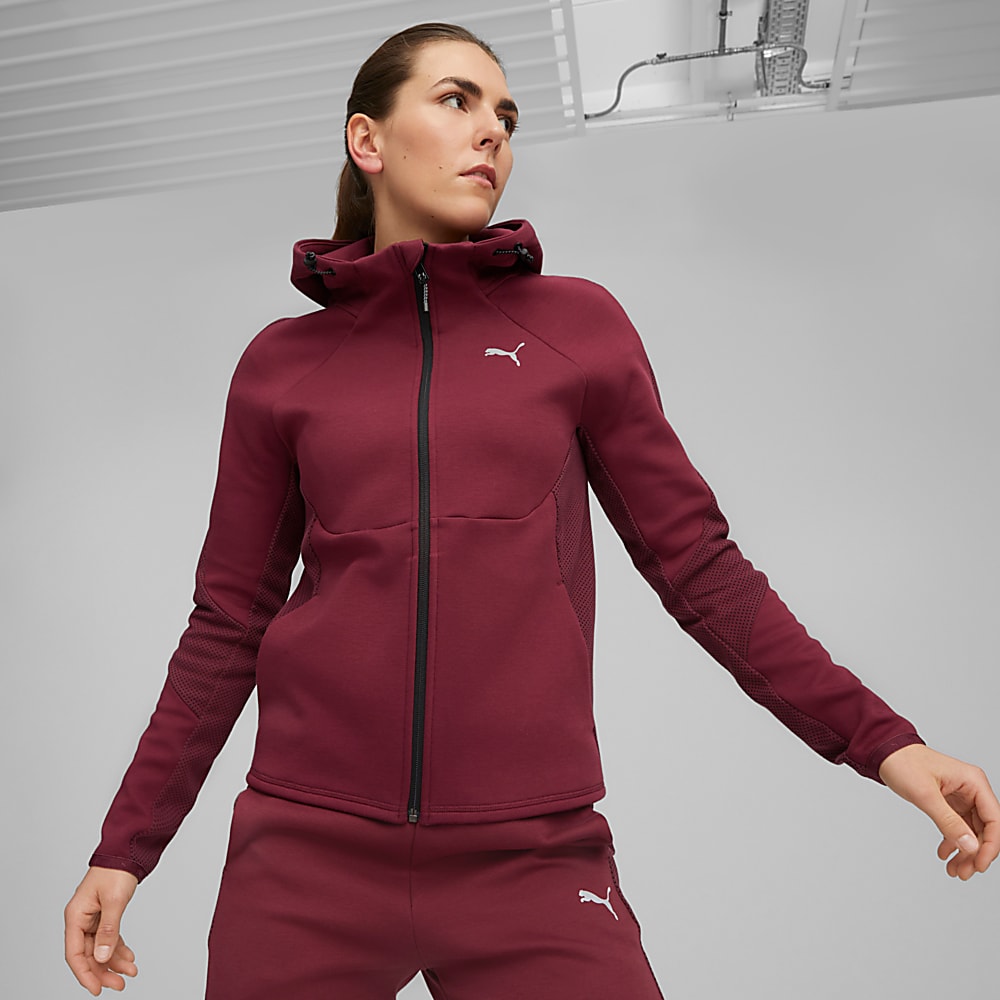 Görüntü Puma EVOSTRIPE Kadın Fermuarlı Kapüşonlu Sweatshirt #1