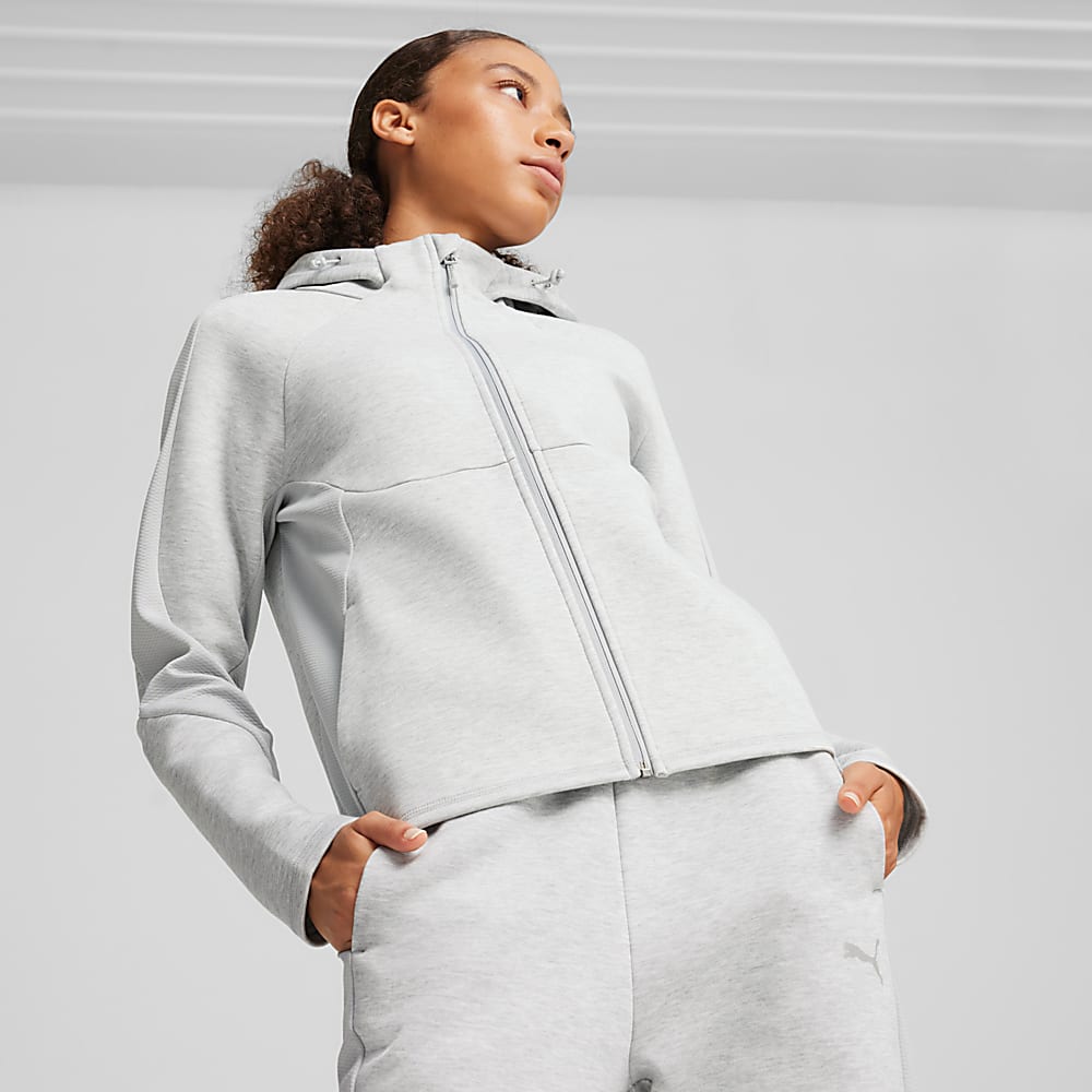 Görüntü Puma EVOSTRIPE Kadın Fermuarlı Kapüşonlu Sweatshirt #1