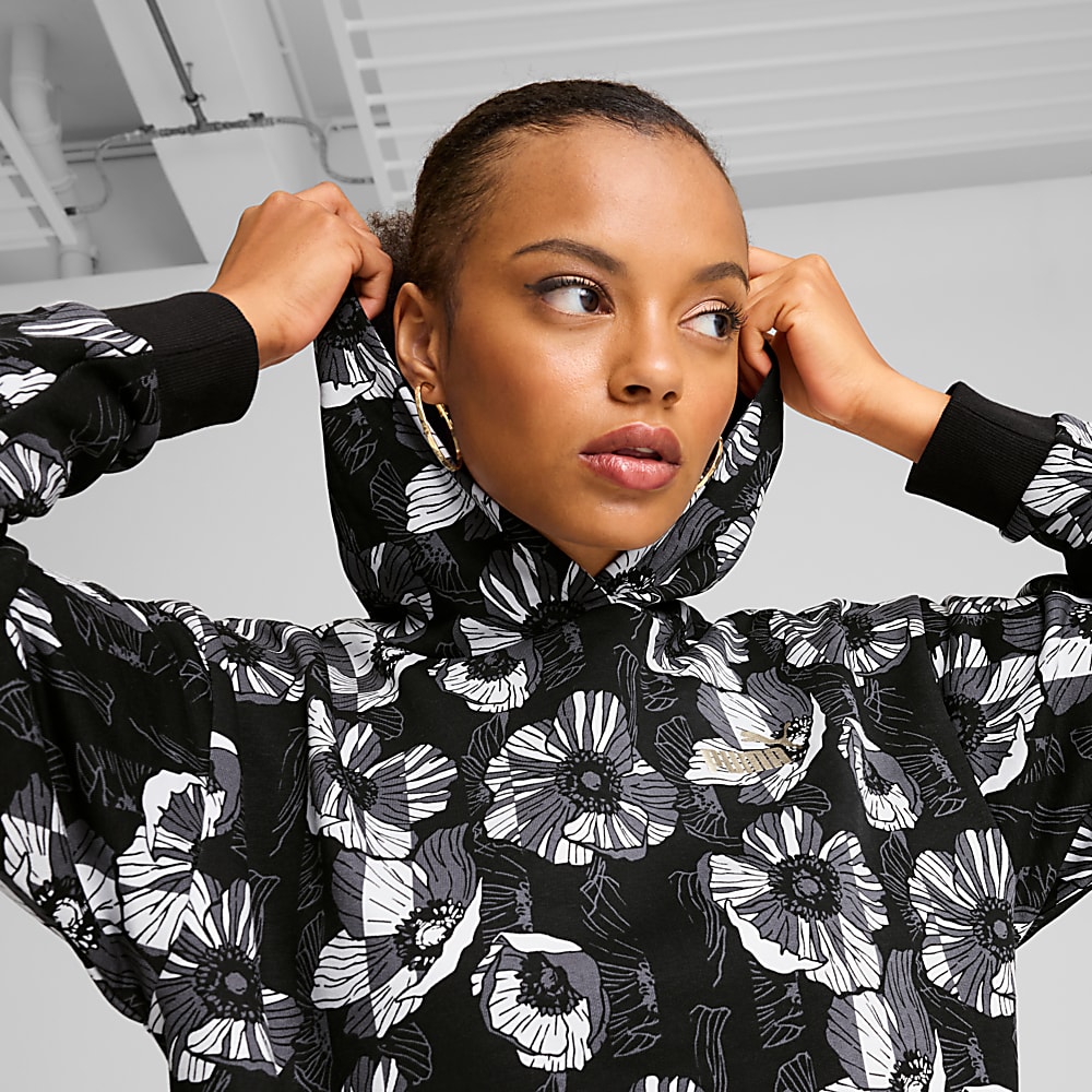 ESS CLASS ACT Kad n Grafik Kapu onlu Sweatshirt