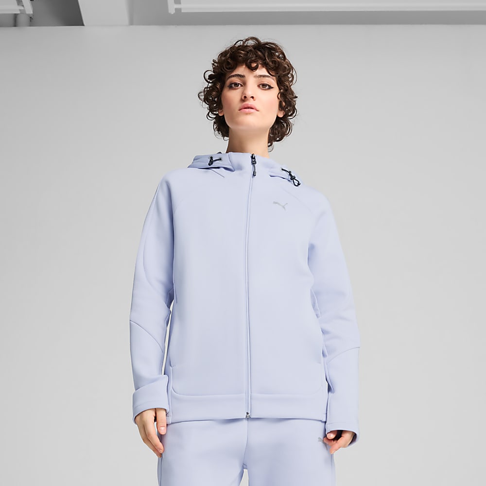 kadin-evostripe-tam-fermuarli-kapusonlu-sweatshirt