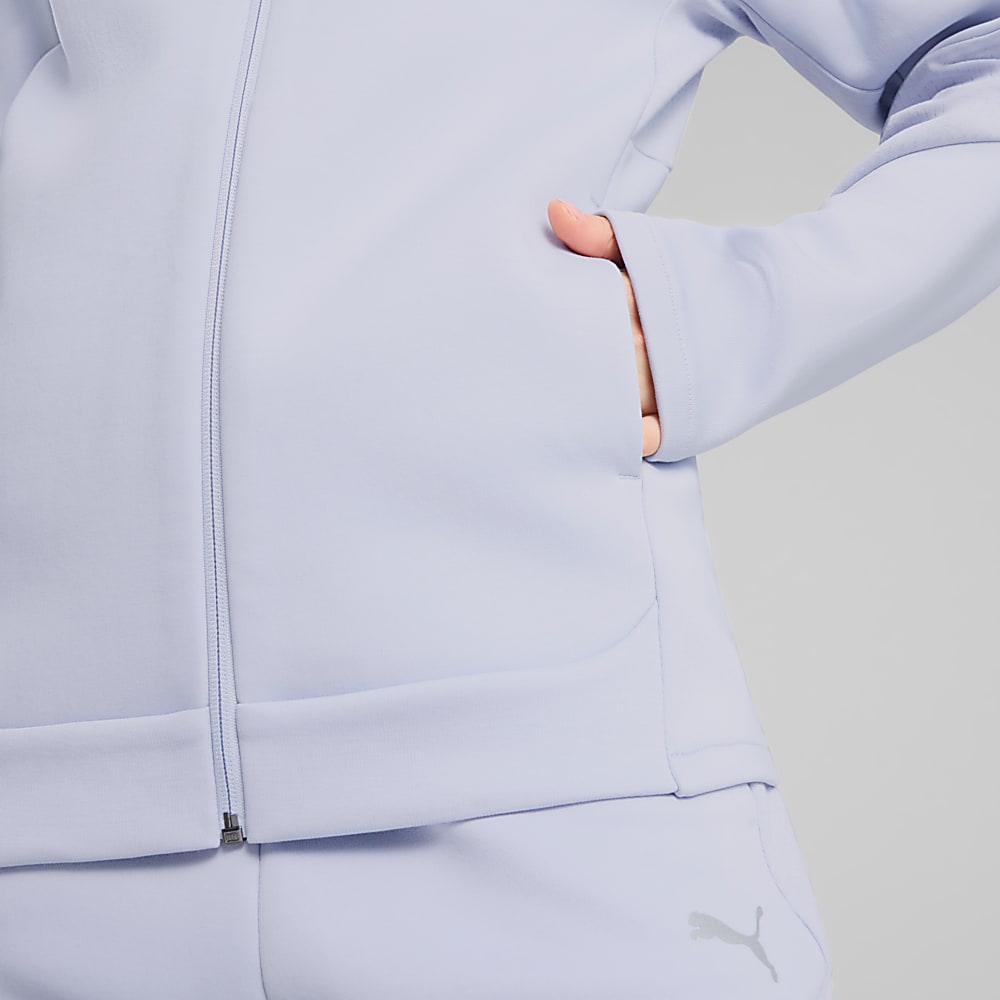 kadin-evostripe-tam-fermuarli-kapusonlu-sweatshirt