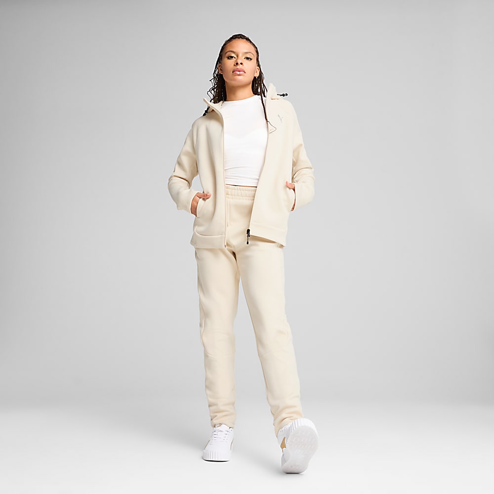 kadin-evostripe-tam-fermuarli-kapusonlu-sweatshirt