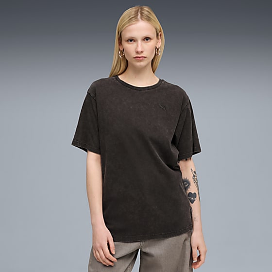 Женская футболка Puma ESSENTIALS Elevated Geniş Kesim