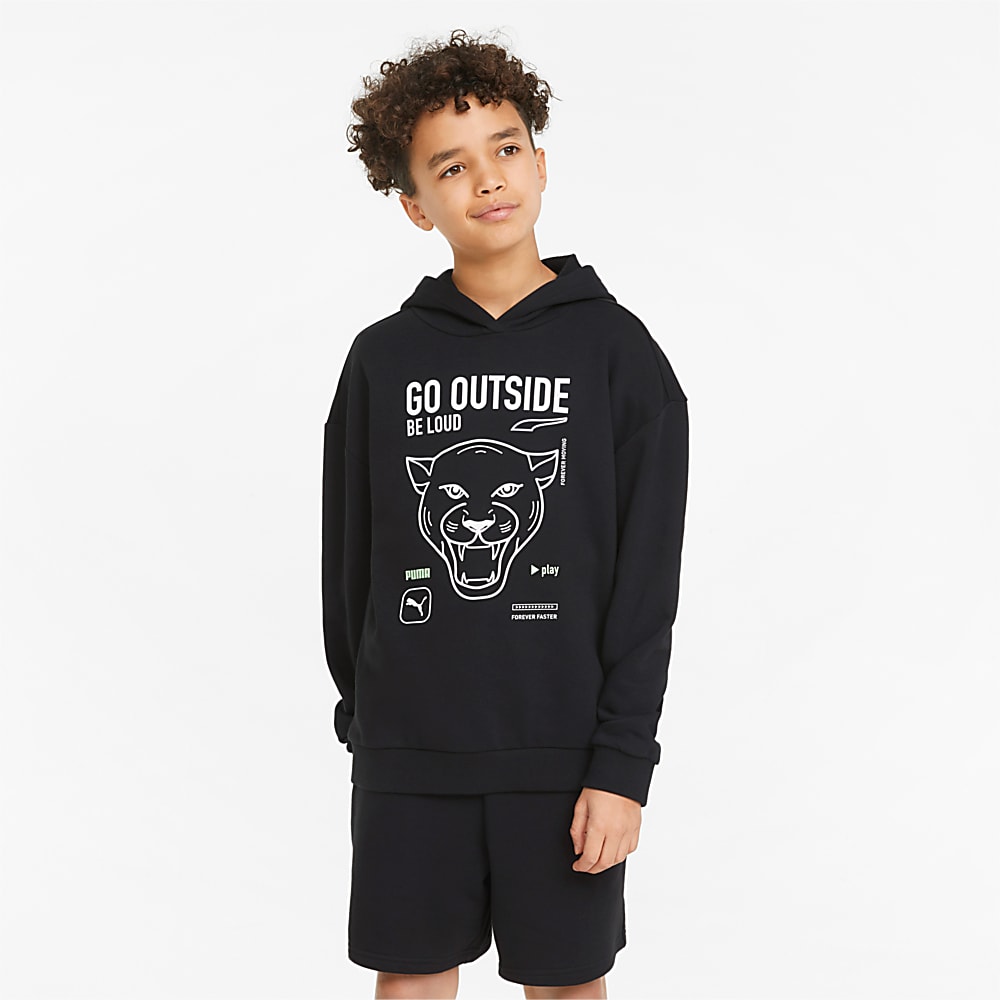 Görüntü Puma Play UV Graphic Kapüşonlu Çocuk Sweatshirt #1
