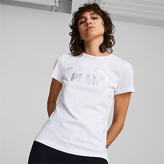 Женская футболка Puma ESSENTIALS+ Metalik Logo