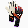 Guantes de arquero de fútbol FUTURE Ultimate NC, PUMA Black-Glowing Red-Purple Glimmer, small-PER