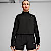 Polo manga larga y cierre RUN CLOUDSPUN para mujer, PUMA Black, small-PER