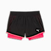 Shorts 2 en 1 RUN FAV Velocity para mujer, PUMA Black-Sunset Glow, small-PER