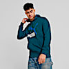 Polera con capucha Classics Logo para hombre, Cold Green-Hyperlink Blue, small-PER