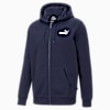 Casaca con capucha, logotipo y cierre Essentials para hombre, Peacoat, small-PER