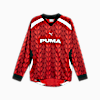 Polo de fútbol de manga larga unisex, Intense Red-AOP, small-PER