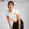 Polo crop con cuello piqué CLASSICS Baby Tee para mujer, PUMA White, small-PER