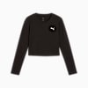 Polo crop manga larga WARDROBE Essentials para mujer, PUMA Black, small-PER