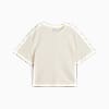 Polo crop oversize de canalé WARDROBE ESS para mujer, Alpine Snow, small-PER