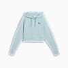Polera crop estampada con capucha PREMIUM ESS Relaxed para mujer, Modern Mint, small-PER