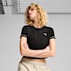Polo crop top DARE TO Textured para mujer, PUMA Black, small-PER