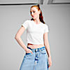 Polo crop DARE TO para mujer, PUMA White, small-PER