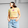 Polo crop WARDROBE Essentials FLORAL PACK para mujer, Sunny Yellow, small-PER
