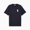 Polo oversize Graphic Card Play para hombre, New Navy, small-PER