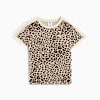 Polo semi-ajustada T7 Leo Luxe para mujer, Alpine Snow-Ice Coffee, small-PER