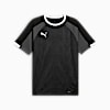 Camiseta de fútbol individualLIGA para hombre, PUMA Black-PUMA White-Shadow Gray, small-PER
