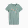 Polo Graphics Floral Cat Logo para mujer, Green Moon, small-PER