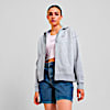 Casaca Wardrobe Ess Suede FZ FL para mujer, Light Gray Heather, small-PER