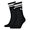 Medias Crew Heritage Stripe, pack de 2 pares unisex, black, small-PER