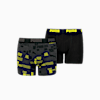 Boxers con logo para niños, pack de 2 unidades, black / yellow, small-PER