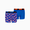 Boxers Boys para juniors Printed, pack de 2 unidades, blue / orange, small-PER