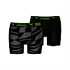 Boxers Sport Microfiber Print, pack de 2 para hombre, black combo, small-PER