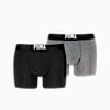 Boxer PUMA embossed logo, pack de 2 para hombre, black combo, small-PER