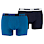 Basic Short Boxer  2er Pack, true blue, small