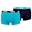 Boxer Basic 2 paia, aqua / blue, small
