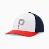 Pars and Stripes P Youth Golf Cap, Bright White-Ski Patrol-Navy Blazer, small-SEA