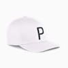 Men's P Golf Cap, White Glow-PUMA Black, small-AUS