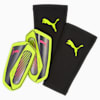 ULTRA Flex Football Sleeves Shinguards, Yellow Alert-Puma Aged Silver, small